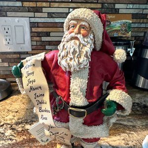 (2) Heirloom Santa's 10" Figurines